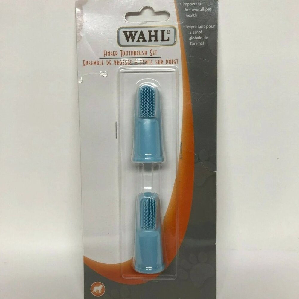 Pet Finger Toothbrush Set of 2 Wahl Pet Care Supplies Dogs Cats New in Package
